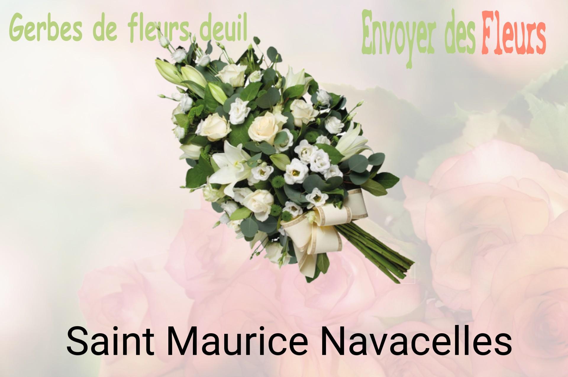 Gerbe de fleurs de deuil livrée à Saint-Maurice-Navacelles
